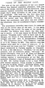 “Close of the Hilton Sale,” *New York Tribune*, February 17, 1900, 7.